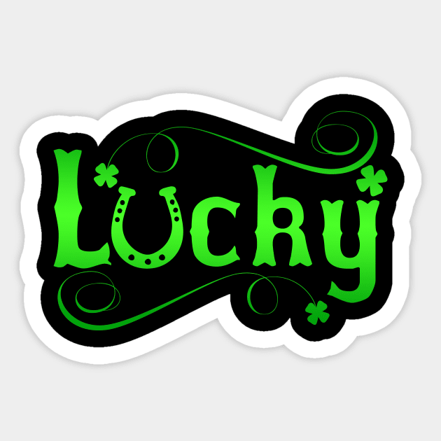 Lucky irish T Shirt Ireland Paddys Day Gift Sticker by biNutz